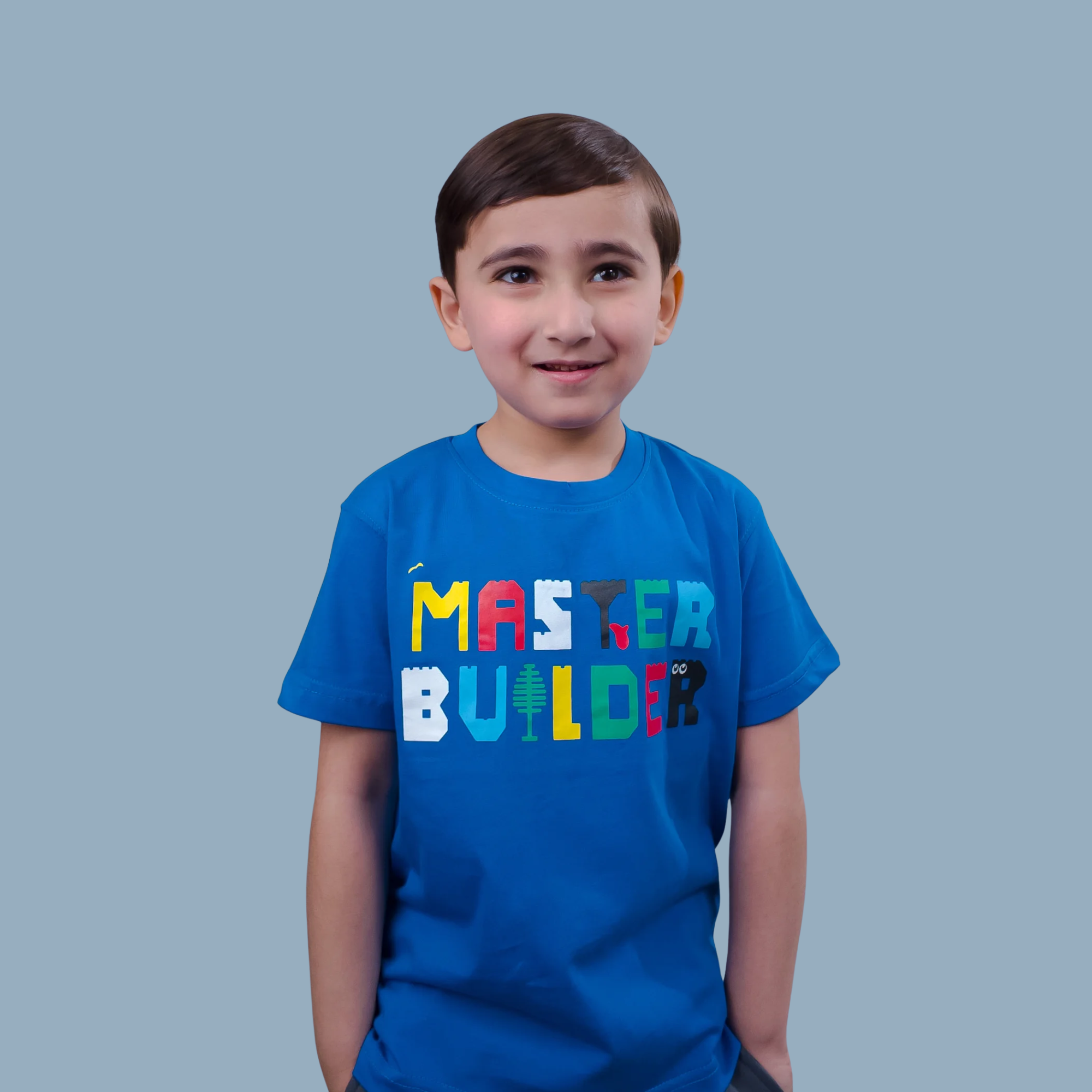 Blue Cotton T-Shirt | (Ages 2-14)